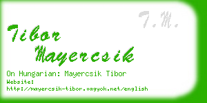 tibor mayercsik business card